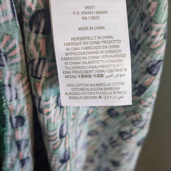 Boden Easy Cotton Dress in Green Geometric - Picture 10 of 10